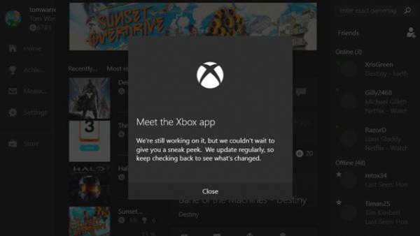 Новые скриншоты приложения Xbox для Windows 10