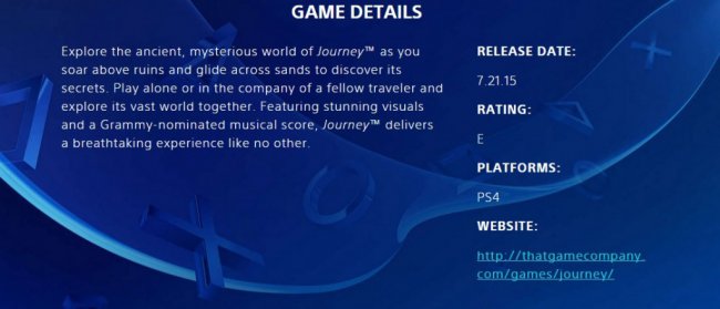 Приключение Journey может выйти на PS4 уже в июле