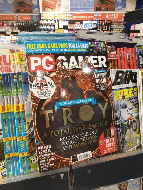 Troy до анонса заметили на обложке PC Gamer, сообщает Total War Saga - Игры