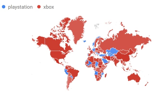 Xbox ищут в Google чаще, чем PlayStation, в Казахстане PS интересуются больше. В Японии Xbox Series X по запросам опережает PlayStation 5 - Игры