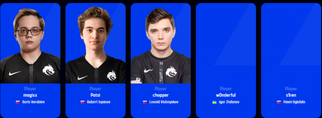У российских игроков NAVI на странице IEM Cologne не указан флаг, у Spirit и Outsiders российские флаги есть